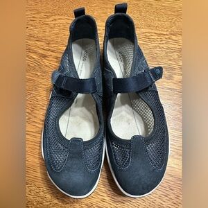 Merrell Navy Lorelei Emme Mary Jane Shoes Suede with Mesh Design Size 8